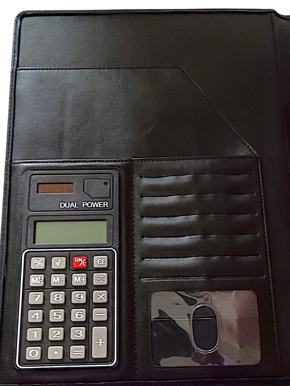 Buxton‎ Leather Padfolio Portfolio Folder Organizer Refillable Notepad Black